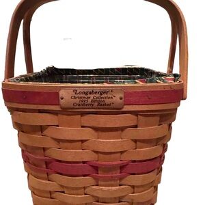 Longaberger Christmas Collection 1995 Edition Cranberry Basket